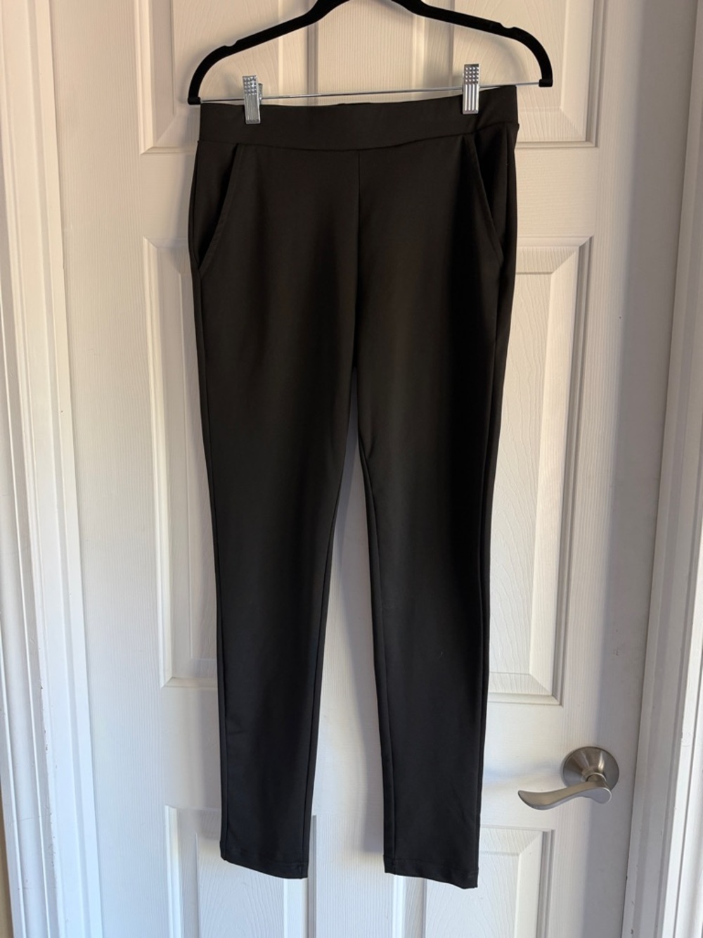 Classic Black Straight-Leg Ponte Pants for Women